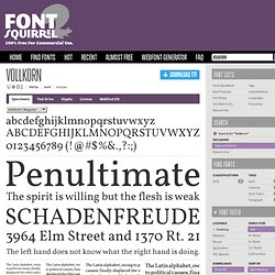 Free Font Vollkorn by FRiTZe