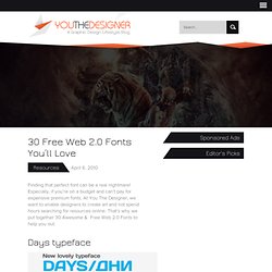 30 Free Web 2.0 Fonts You’ll Love