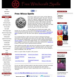 Free Wicca Spells
