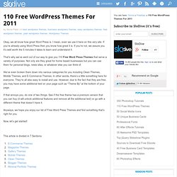 110 Free Wordpress Themes For 2011