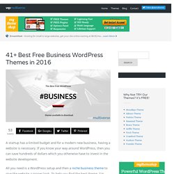 41+ Free WordPress Business Themes for 2016