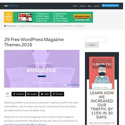 29+ Free WordPress Magazine Themes in 2016