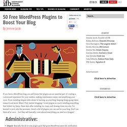 50 Free Wordpress Plugins to Boost Your Blog