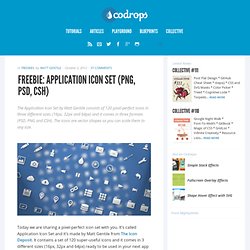 Freebie: Application Icon Set (PNG, PSD, CSH)