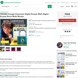 FREEBIE Google Classroom Digital Escape Math Digital Escape Room Math Review