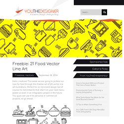 Freebie: 21 Food Vector Line Art