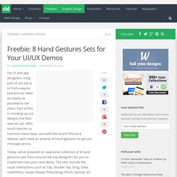 Freebie: 8 Hand Gestures Sets for Your UI/UX Demos