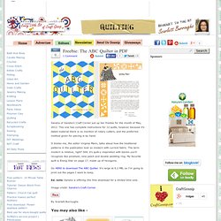 Freebie: The ABC Quilter in PDF · Quilting