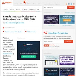 Freebie: Brands Icons And Color Style Guides (100 Icons, PNG)