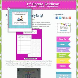 3rd Grade Gridiron: Freebie Update and a Linky Party!
