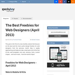 The Best Freebies for Web Designers (April 2013)
