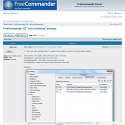 View topic - FreeCommander XE "not so obvious" settings