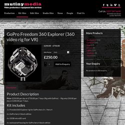 GoPro Freedom 360 Explorer (360 video rig for VR) - Mutiny Media