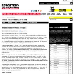 Press Freedom Index 2011-2012