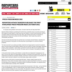 Press Freedom Index 2002