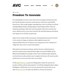 Freedom To Innovate