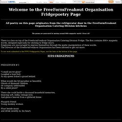FreeFormFreakout Organisation Fridgepoetry Page
