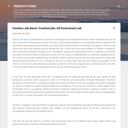 Freshers Job Alerts