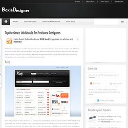 Top Freelance Job Boards for Freelance Designers