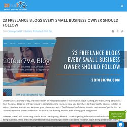 23 Freelance Blogs for Business Owners - 20four7VA Blog