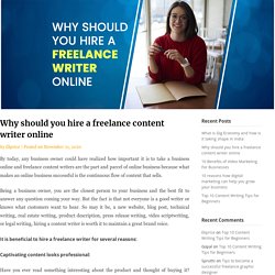 Why should you hire a freelance content writer online - Ekprice