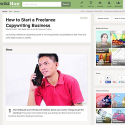 How to Start a Freelance Copywriting Business