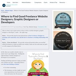 Where to Find Good Freelance Website Designers & Developers 2017