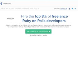 11 Best Freelance Ruby on Rails Developers for Hire in April 2019 - Toptal®