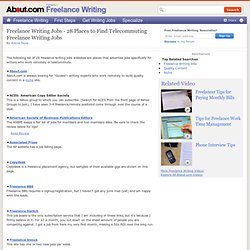 Freelance Writing Jobs - 28 Places to Find Telecommuting Freelance Writing Jobs