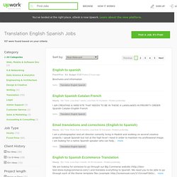 Freelance Translation English Spanish Jobs Online - Upwork