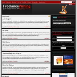 Freelance Writing