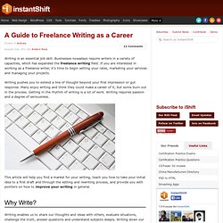 A Guide to Freelance Writing as a Career