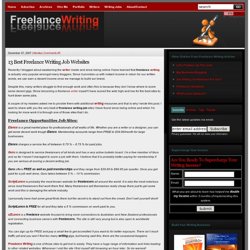 13 Best Freelance Writing Job Websites : Freelance Writing