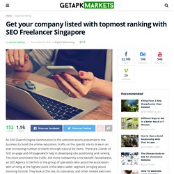Get your company listed with topmost ranking with SEO Freelancer Singapore