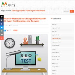 Freelancer Website Search Engine Optimization (SEO) Exam Test Questions and Answers