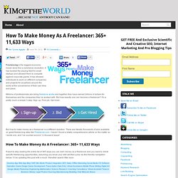 How To Make Money As A Freelancer: 365+ Ways | Web Content Strategy, SEO and Internet Marketing