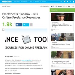 Freelancers' Toolbox - 30+ Online Freelance Resources