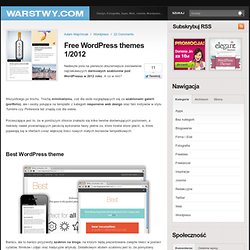 Free WordPress themes 1/2012