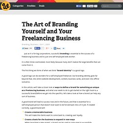 The Art of Branding Yourself and Your Freelancing Business