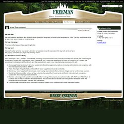 Harry Freeman & Son Ltd. - Wood Procurement