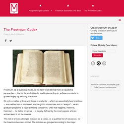The Freemium Codex - A collection of freemium resources