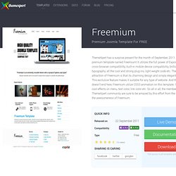 Freemium - Premium Joomla Template For FREE