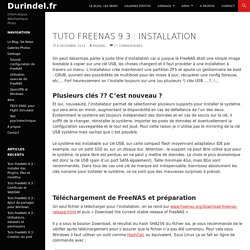 Tuto FreeNAS 9.3 : installation