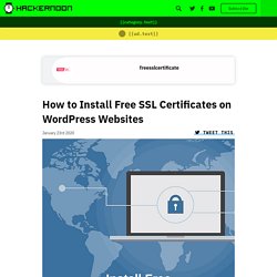 How to Install Free SSL Certificates on WordPress Websites - By freesslcertificate