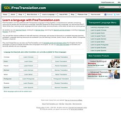 Learn To Speak A Different Language: FreeTranslation.com