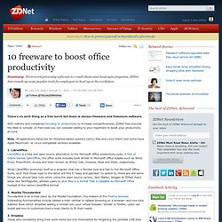 10 freeware to boost office productivity