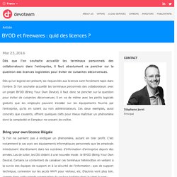 BYOD et freewares : quid des licences ? - Devoteam Group - France