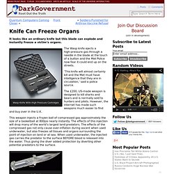 Knife Can Freeze Organs