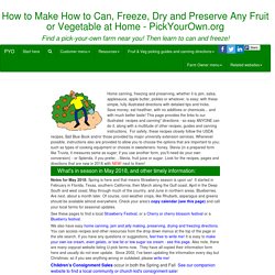 How to Can, Freeze, Dry and Preserve Any Fruit or Vegetable at Home
