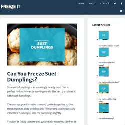 Can You Freeze Suet Dumplings? [3 Must-Read Tips]